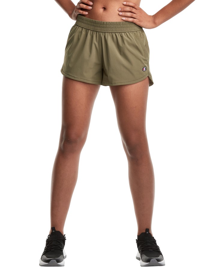 Champion Womens Shorts NZ - Take A Hike 3 Olive ( 6203-PTFSM )